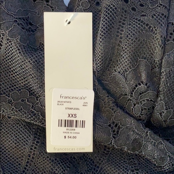 Francesca’s Black Strapless Lace Romper - Picture 6 of 6